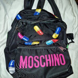 Moschino backpack, Prescription Drug Capsule, RARE controversial pop-culture